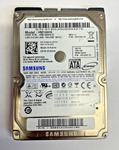 Samsung hm160hi 160gb 5400rpm - samsung,