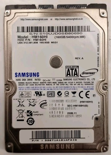 Samsung hm160hi smo sata - hm160hi, 2,5"