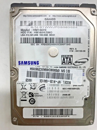 160 sata notebook - gb,