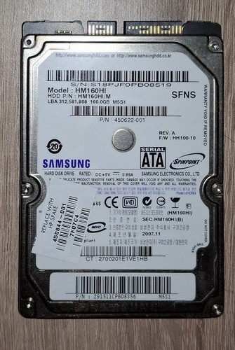 Samsung spinpoint 160gb 5 - samsung, 2.5